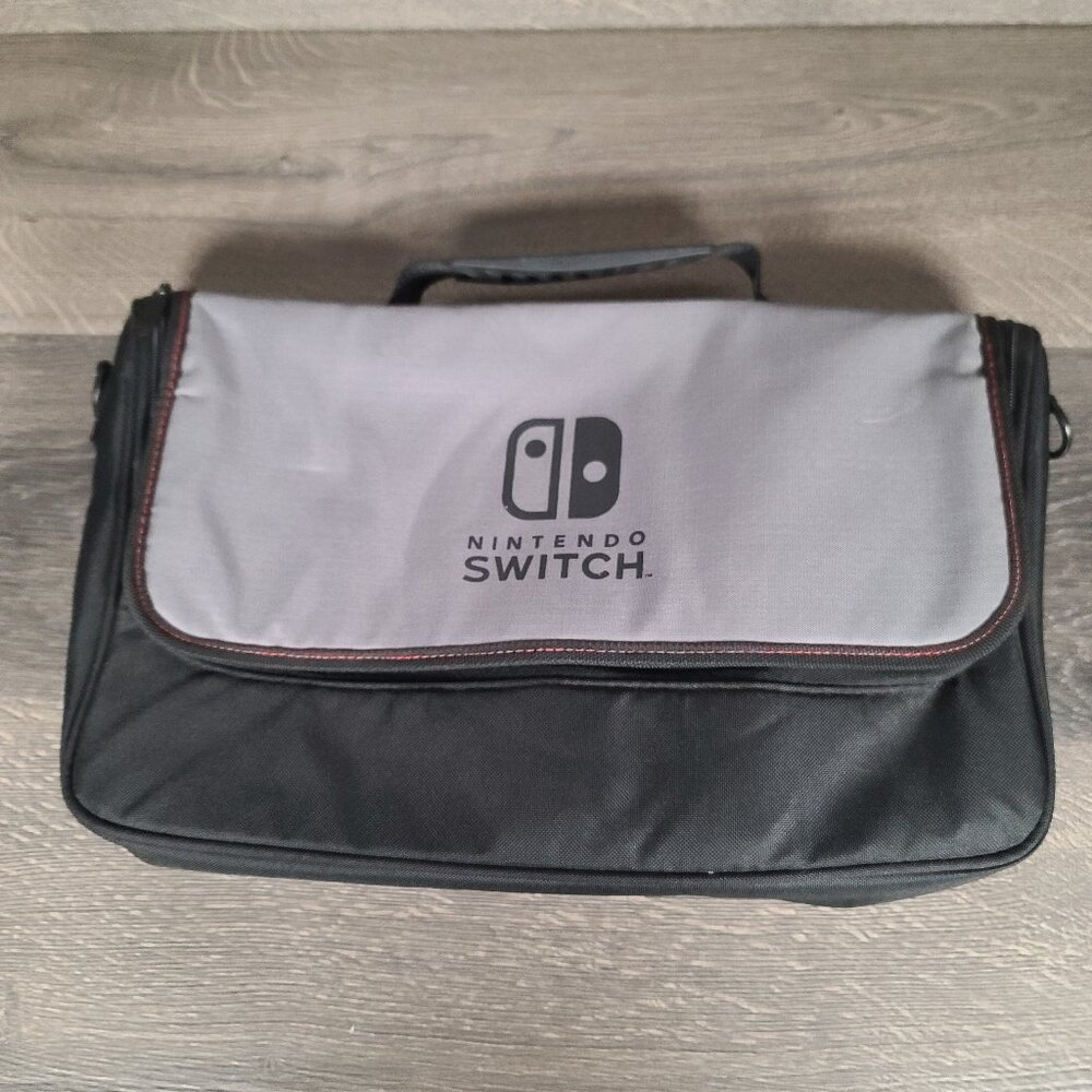 Nintendo Switch PowerA Everywhere Messenger Bag Black and Gray Missing Strap